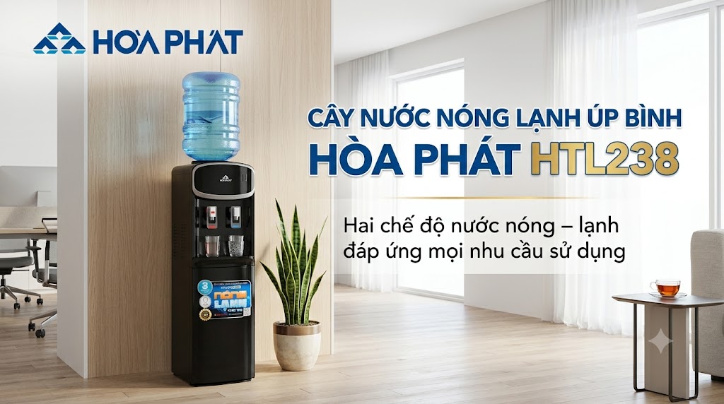 Cây nước nóng lạnh úp bình Hòa Phát HTL238